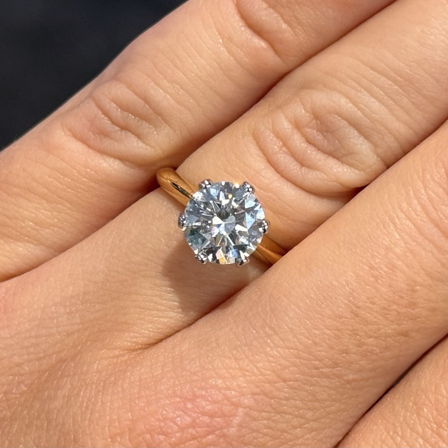 Pre-Owned 18ct Yellow Gold 1.87ct Lab Grown Diamond Solitaire Ring