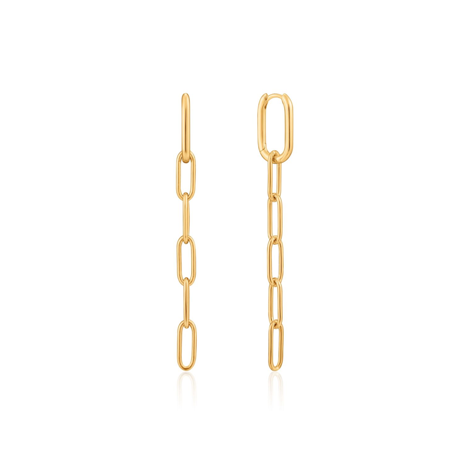 Ania Haie Chain Reaction Shiny Cable Link Drop Earrings