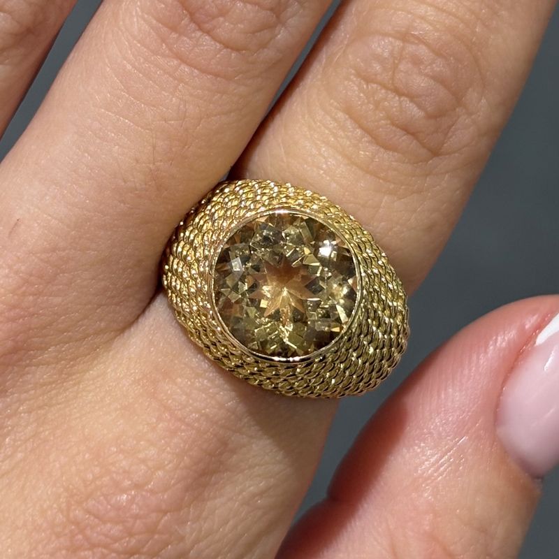 Pre-Owned 18ct Yellow Gold 4.40ct Citrine Dress Ring