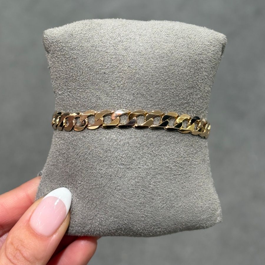 Pre-Owned 9ct Yellow Gold 9” Curb Bracelet 12.7g Pre-Owned 9ct Yellow Gold 9” Curb Bracelet 12.7g