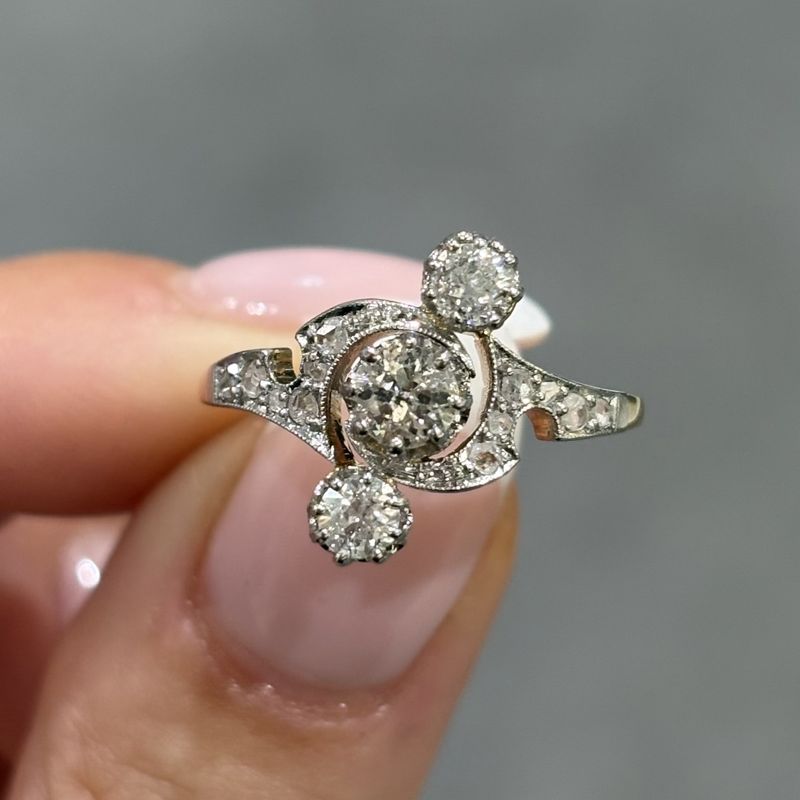 Pre-Owned Antique 0.60ct Old European & Rose Cut Diamond Ring