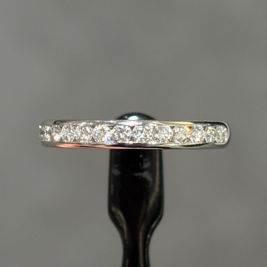Pre-Owned 18ct White Gold 0.45ct Channel Set 1/2 Eternity Ring