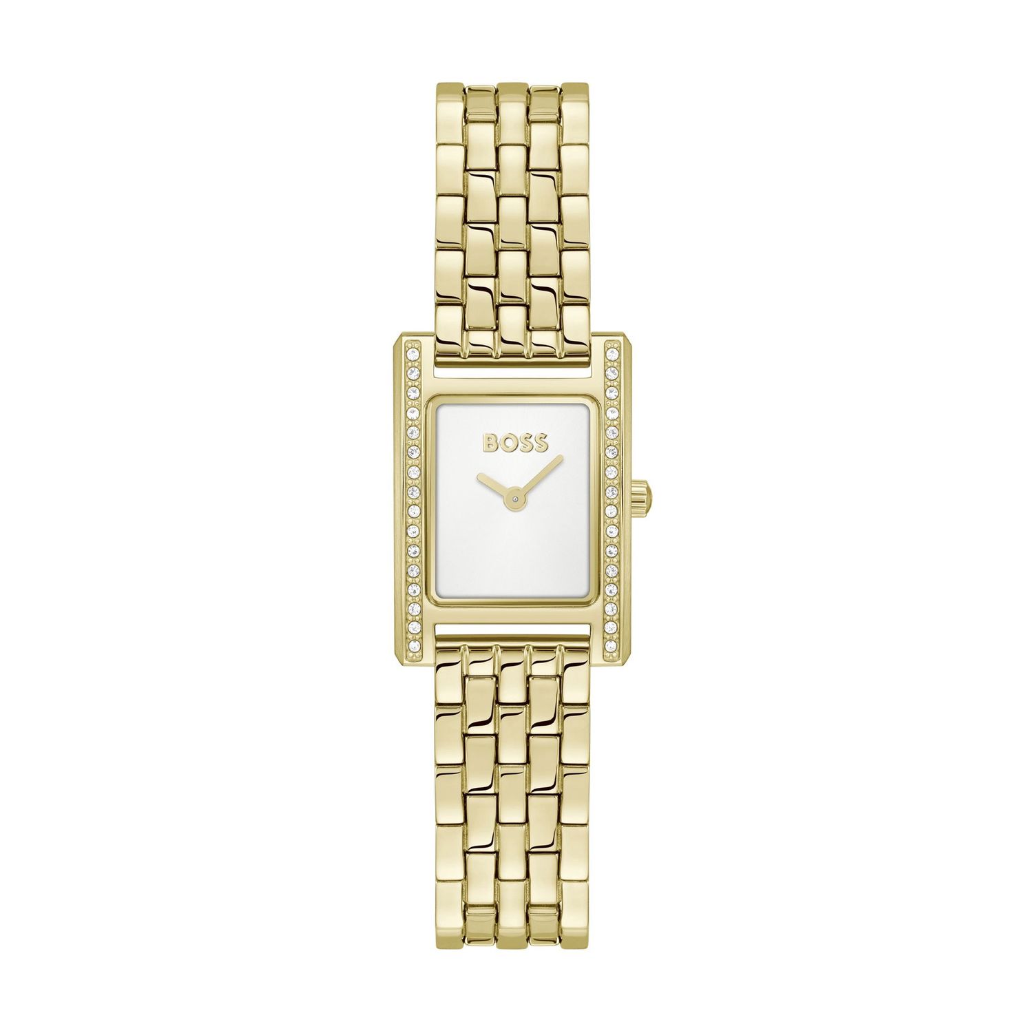 Boss Lucy Precious Gold Tone Crystal Rectangle Ladies Watch Boss Lucy Precious Gold Tone Crystal Rectangle Ladies Watch