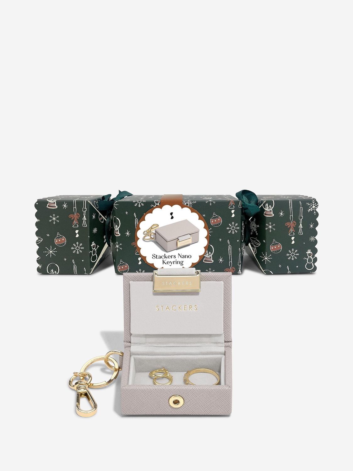 Nano Jewellery Box Keyring Cracker in Taupe Nano Jewellery Box Keyring Cracker in Taupe