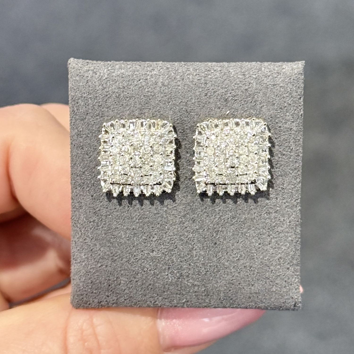 Pre-Owned 9ct Yellow Gold 0.50ct Diamond Cluster Earrings