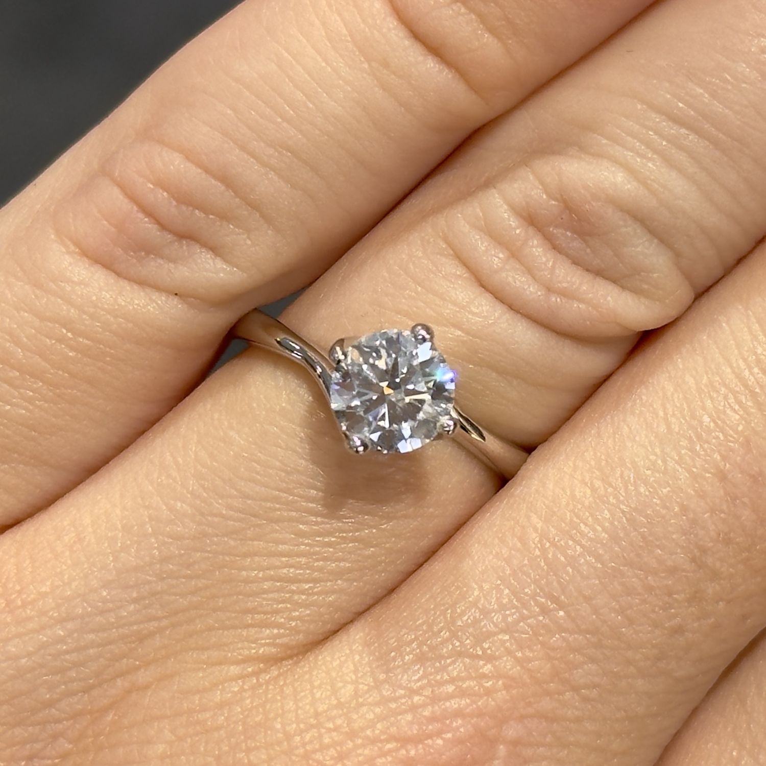 Platinum 1.07ct E VVS2 Laboratory Grown Diamond Solitaire Ring Platinum 1.07ct E VVS2 Laboratory Grown Diamond Solitaire Ring