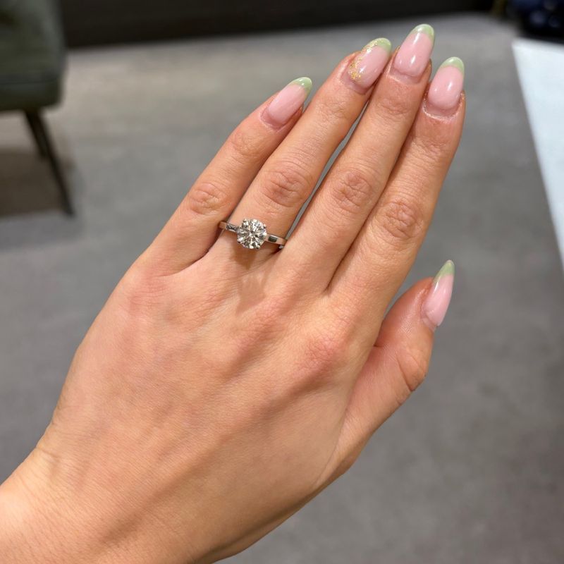 Platinum 1.53ct F VVS2 Laboratory Grown Diamond Solitaire Ring