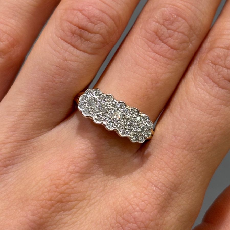 Pre-Owned 18ct Yellow Gold 0.58ct Diamond Cluster Ring Pre-Owned 18ct Yellow Gold 0.58ct Diamond Cluster Ring