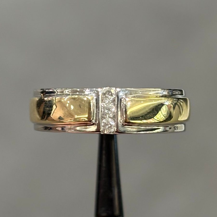 Pre-Owned 9ct Bi-Colour 0.09ct Diamond Set Ring Pre-Owned 9ct Bi-Colour 0.09ct Diamond Set Ring