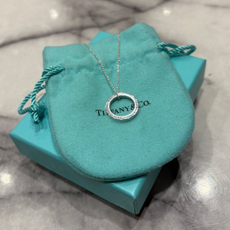 Pre-Owned Tiffany & Co 1837 Open Circle Small Pendant Necklace Pre-Owned Tiffany & Co 1837 Open Circle Small Pendant Necklace