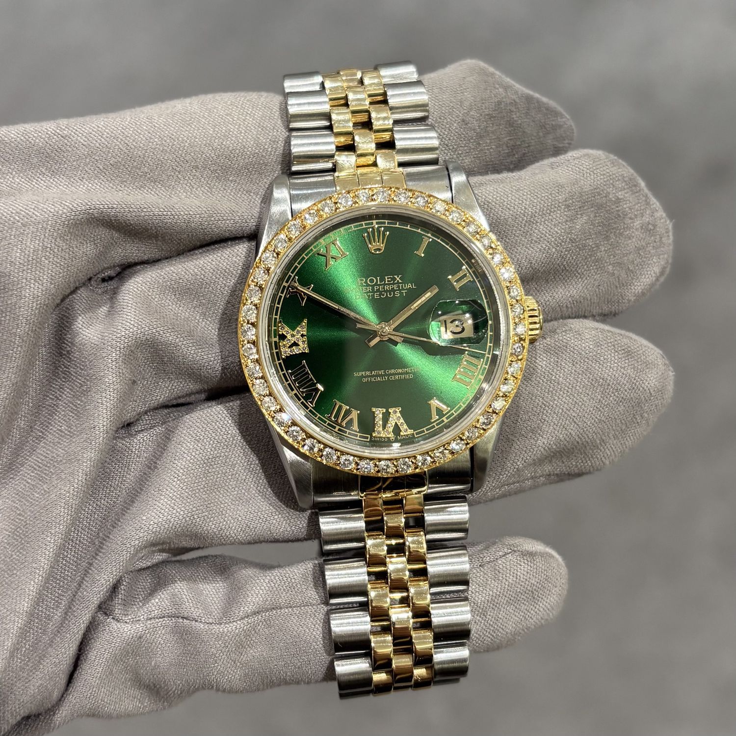 Pre-Owned Rolex Datejust Custom Dial &amp; Bezel 16233
