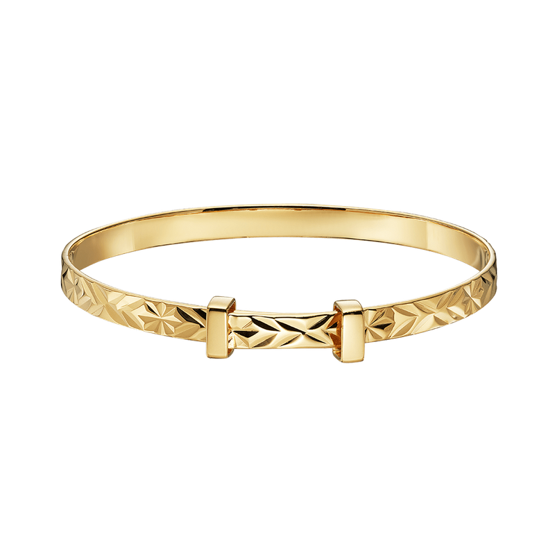 Inaya – Diamond Cut Gold Plated Baby Bangle