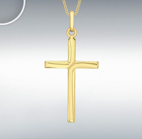 9ct Yellow Gold Twist Cross PD