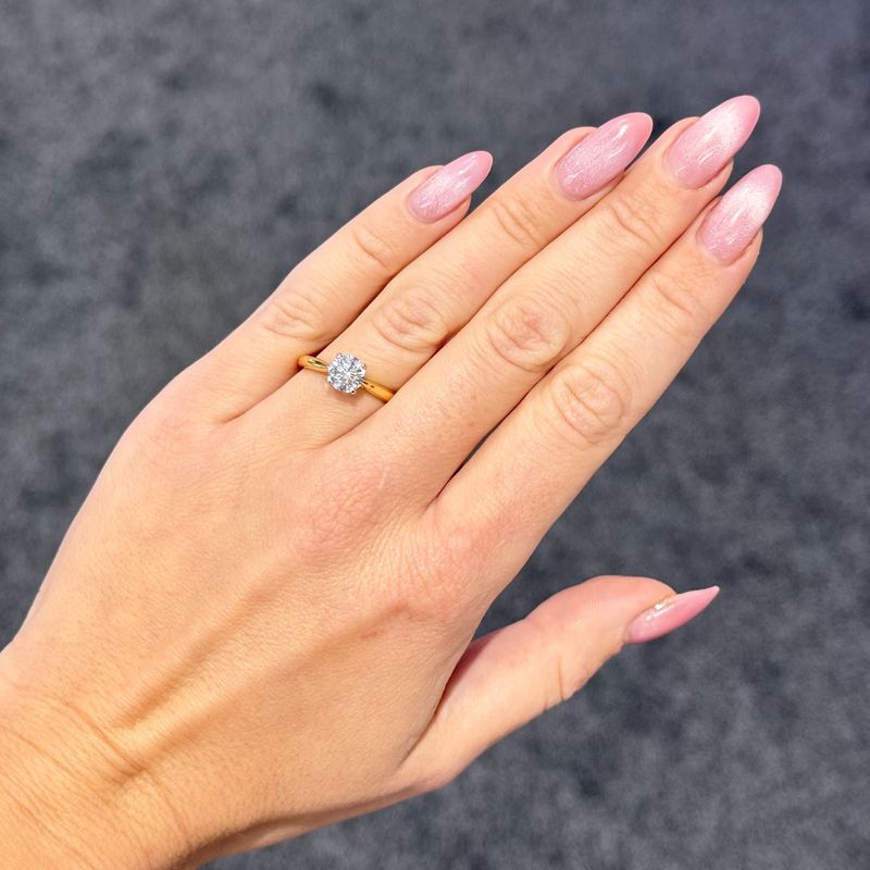 18ct Yellow Gold 1.00ct F Si1 Solitaire Ring