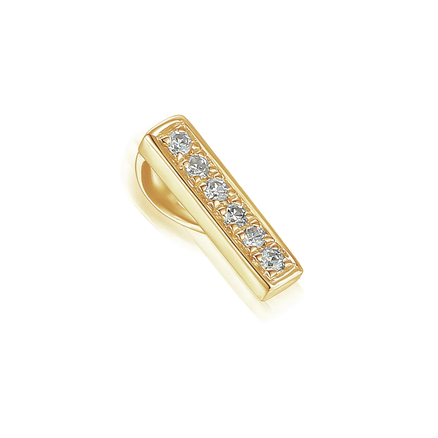 9ct Yellow Gold Diamond 'i' Initial Pendant 9ct Yellow Gold Diamond 'i' Initial Pendant