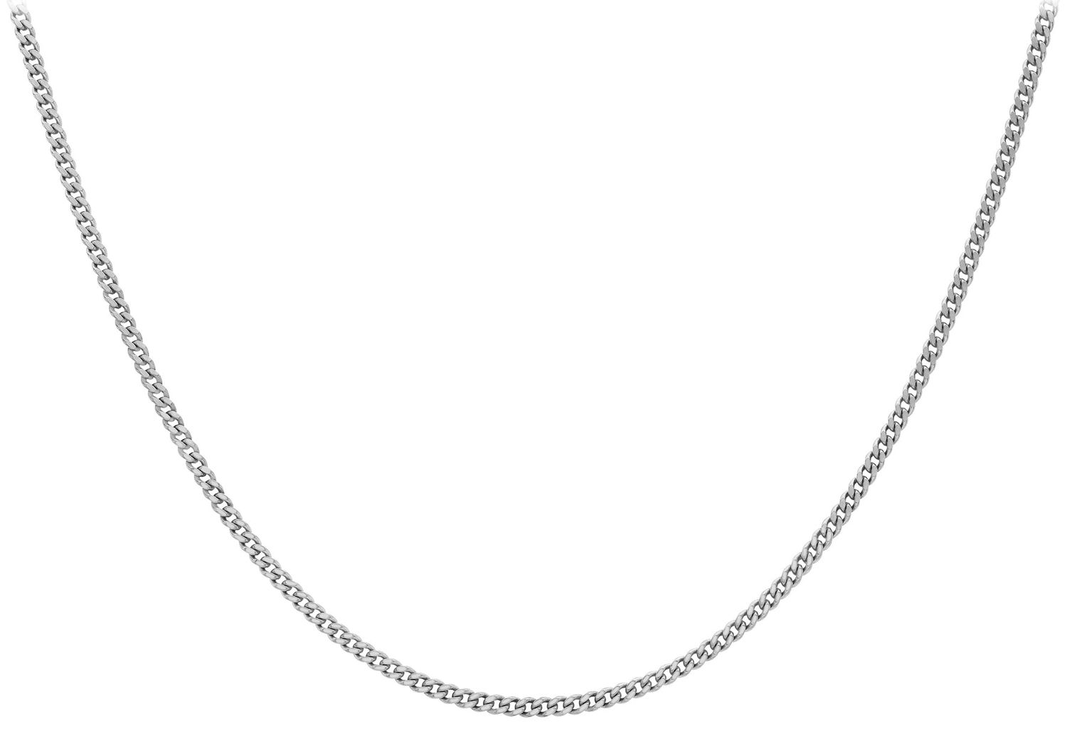 9ct Curb Chain 16-18inch 9ct Curb Chain 16-18inch, Metal: 9ct White Gold