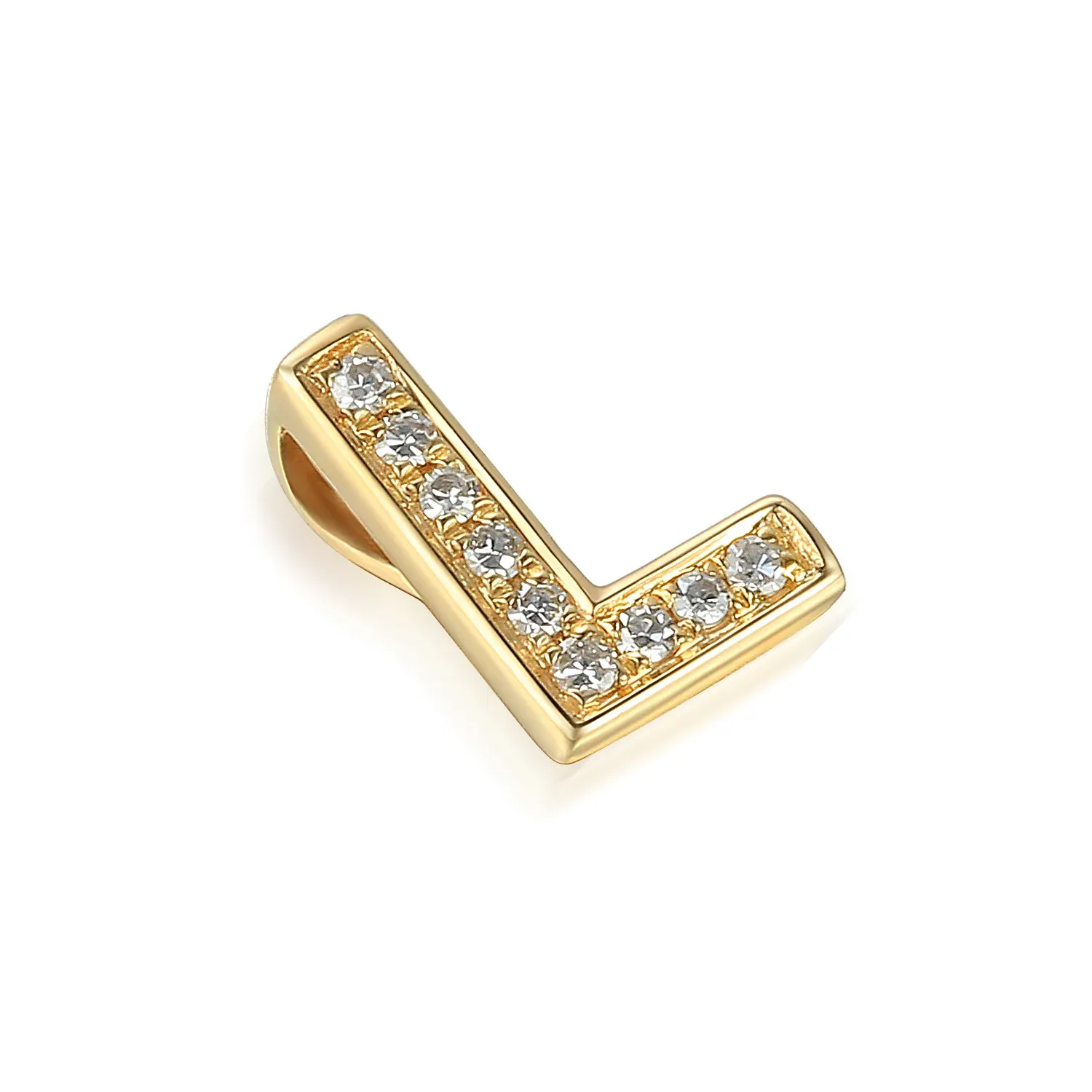 9ct Yellow Gold 4pt Diamond 'L' Initial Pendant 9ct Yellow Gold 4pt Diamond 'L' Initial Pendant