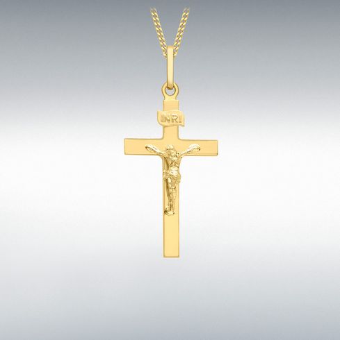 9ct Yellow Gold Polished Crucifix PD