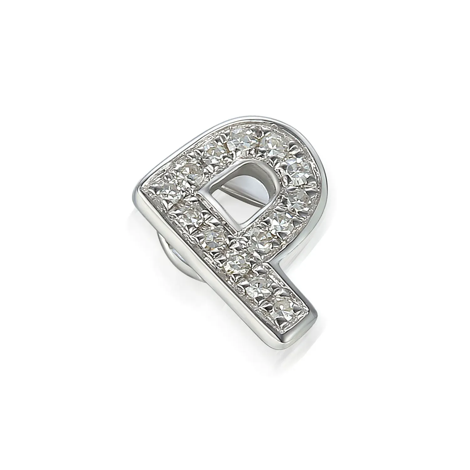 9ct White Gold 0.05ct Diamond 'P' Initial Pendant 9ct White Gold 0.05ct Diamond 'P' Initial Pendant