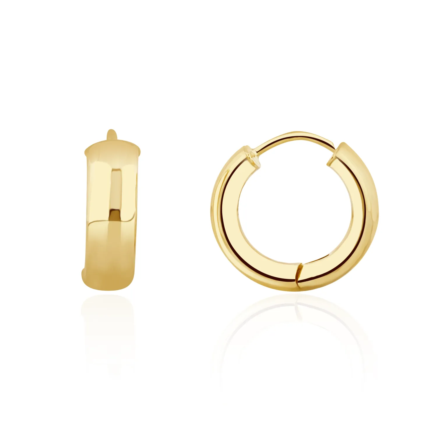 9ct Yellow Gold Polished Round Huggy Hoop Earrings 9ct Yellow Gold Polished Round Huggy Hoop Earrings