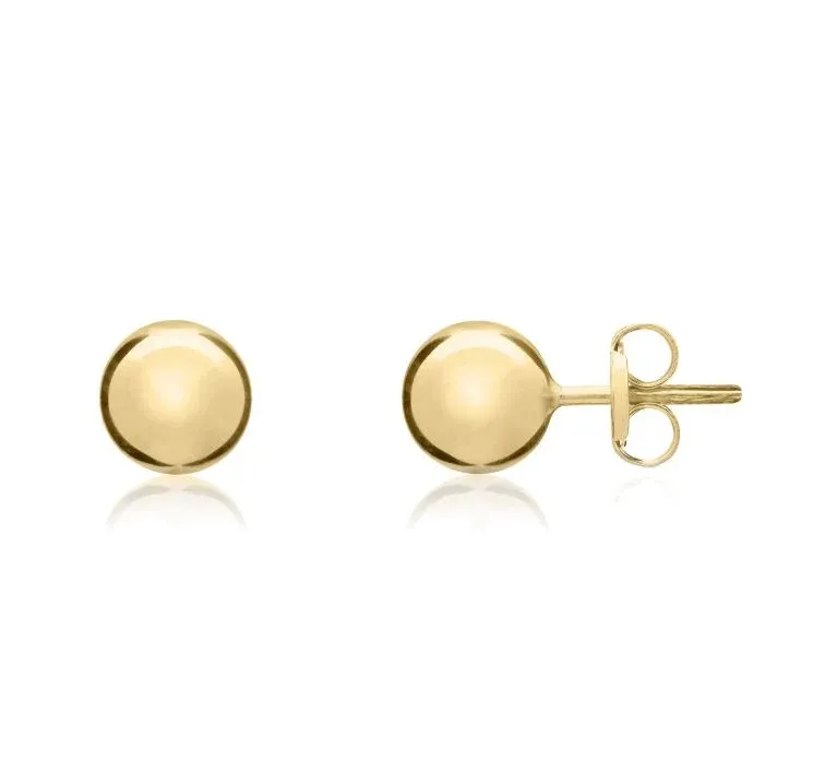 9ct Yellow Gold 7mm Polished Ball Stud Earrings 9ct Yellow Gold 7mm Polished Ball Stud Earrings