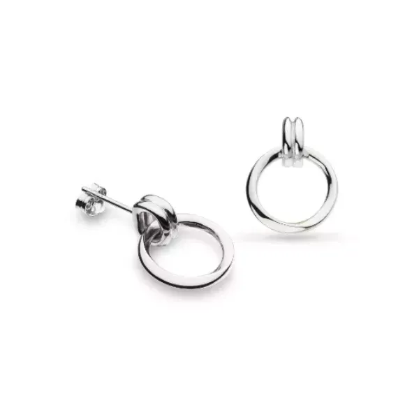 Silver Bevel Unity Drop Stud Earrings Silver Bevel Unity Drop Stud Earrings