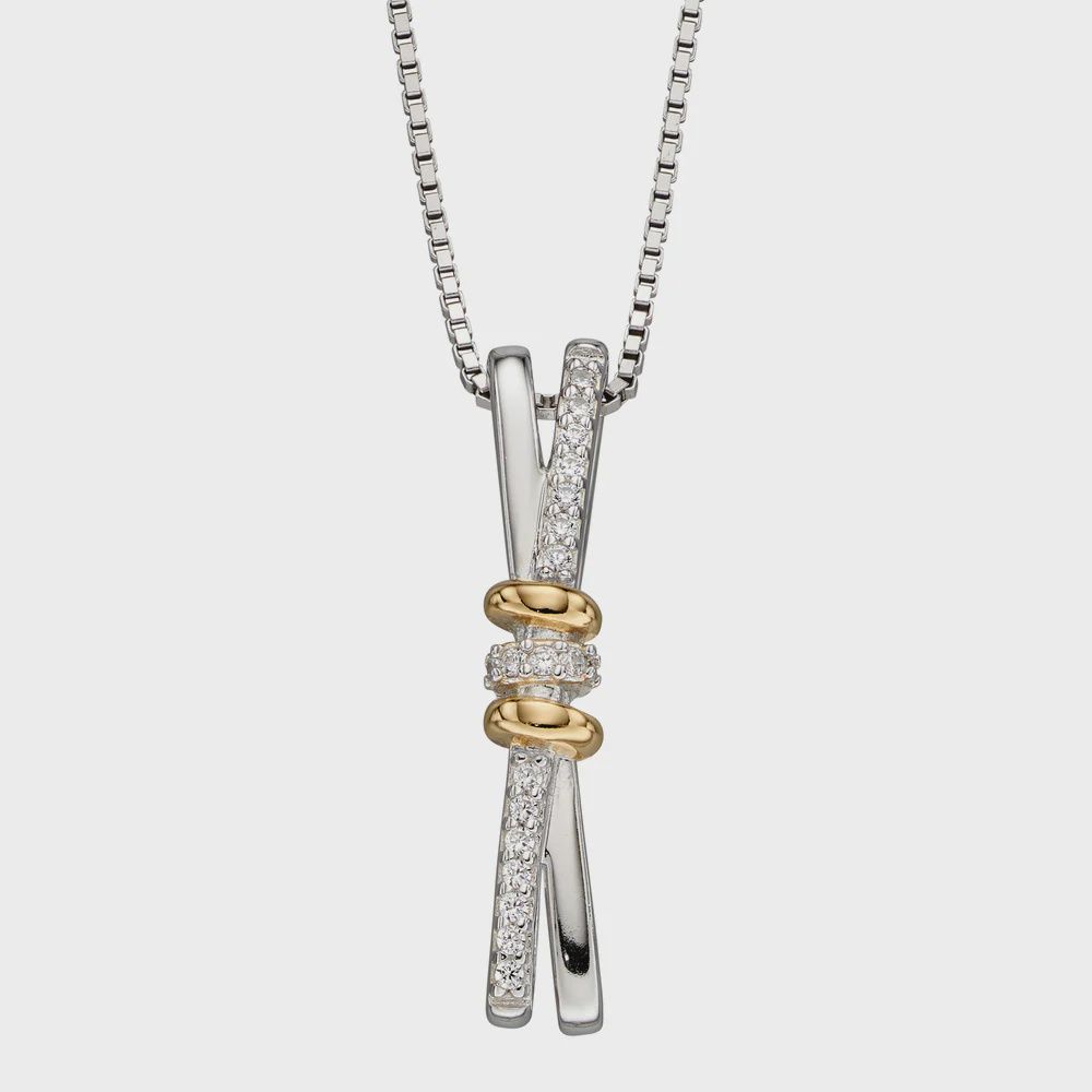 Silver Connected Rings Pendant