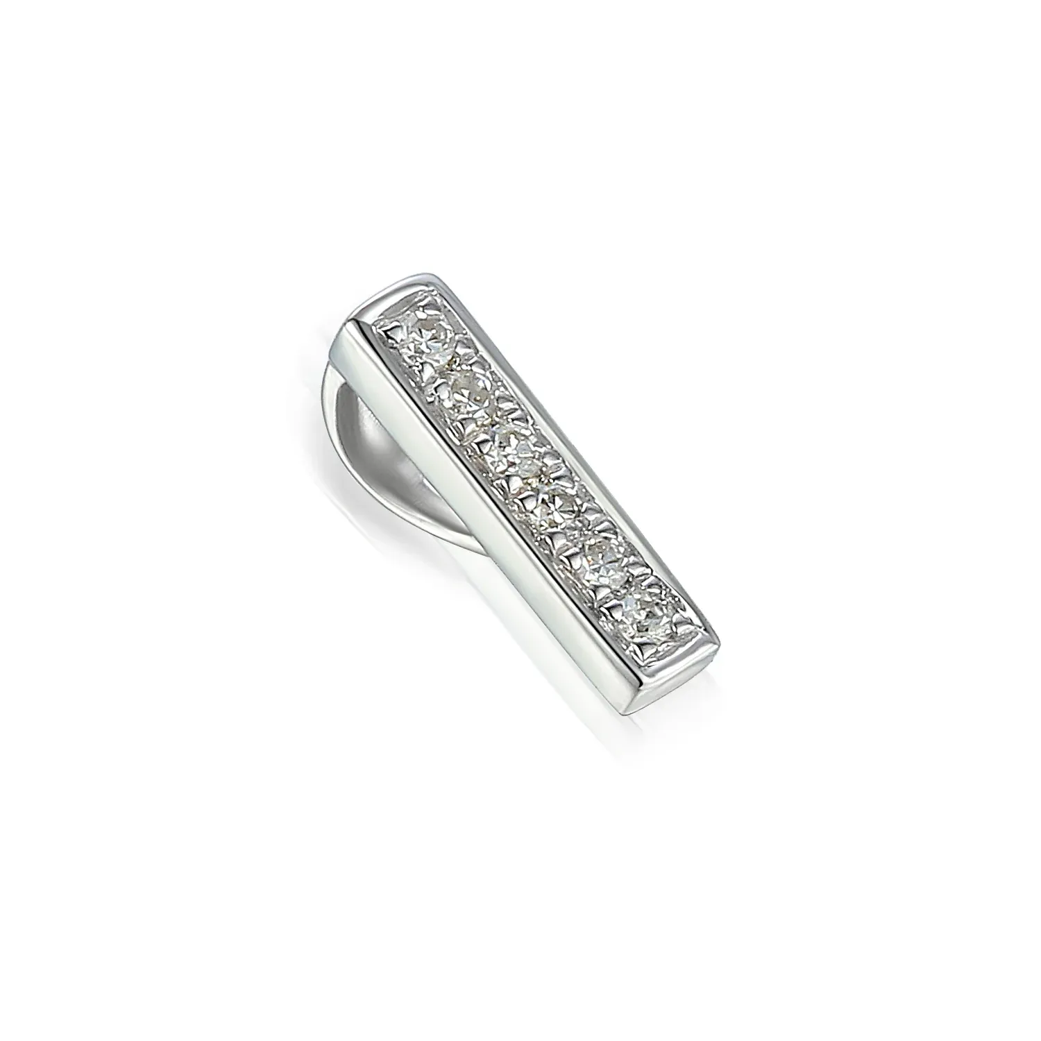 9ct White Gold 4pt Diamond 'i' Initial Pendant 9ct White Gold 4pt Diamond 'i' Initial Pendant