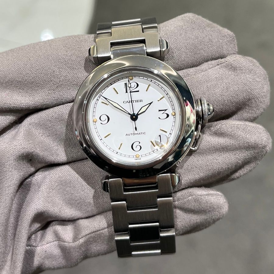 Pre-Owned Cartier Pasha Steel Automatic Gents Unisex Watch 2324 Pre-Owned Cartier Pasha Steel Automatic Gents Unisex Watch 2324