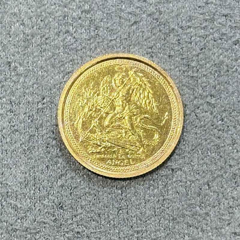 Pre-Owned Isle Of Man Angel 1/10 Coin