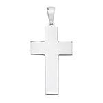 Silver Flat Cross with Bail