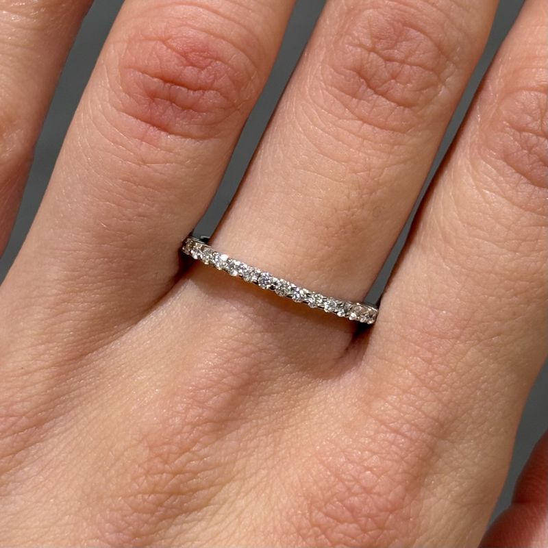 Pre-Owned Platinum 0.19ct Diamond Claw Set 1/2 Eternity Ring Pre-Owned Platinum 0.19ct Diamond Claw Set 1/2 Eternity Ring