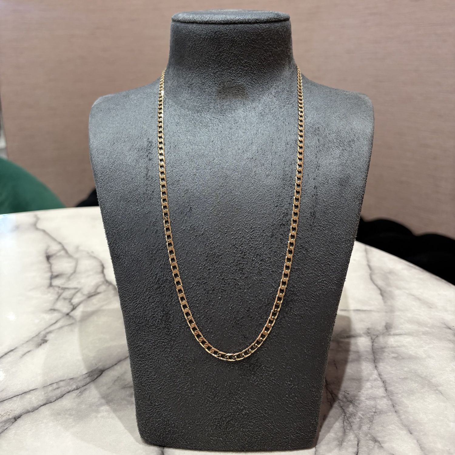 Pre-Owned 9ct Yellow Gold 25” Curb Chain 15g