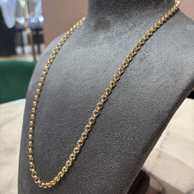 Pre-Owned 9ct Yellow Gold 24” Belcher Chain 24.2g