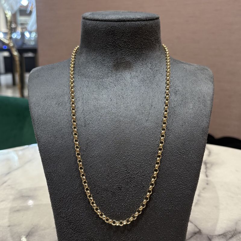 Pre-Owned 9ct Yellow Gold 24” Belcher Chain 24.2g