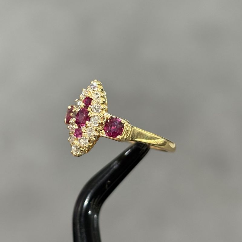 Pre-Owned Vintage 0.51ct Ruby &amp; 0.14ct Diamond Ring
