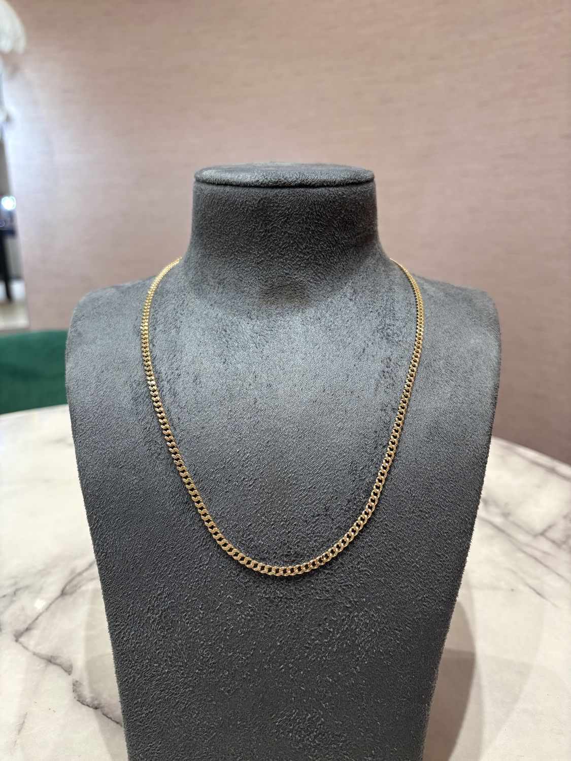 Pre-Owned 9ct Yellow Gold 21.5” Curb Chain 16.3g