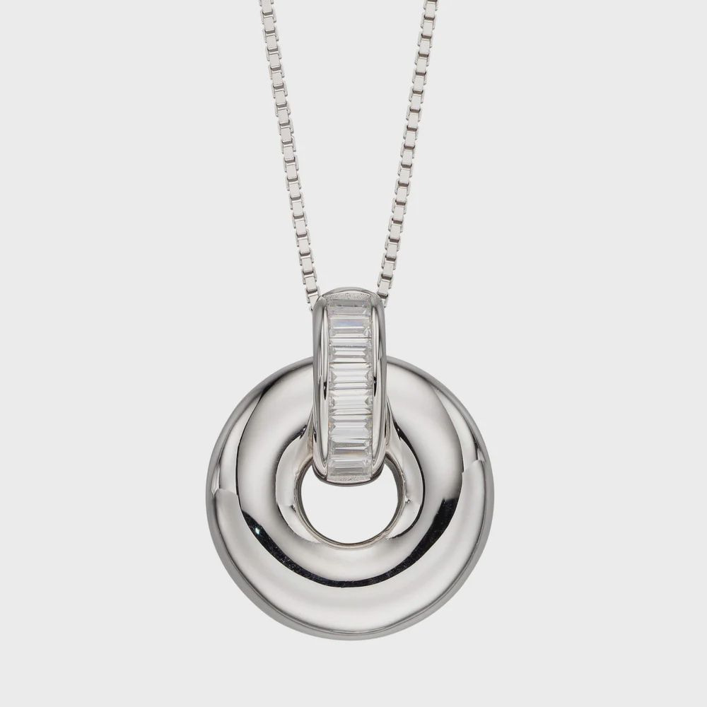 Puffed Open Circle Pendant
