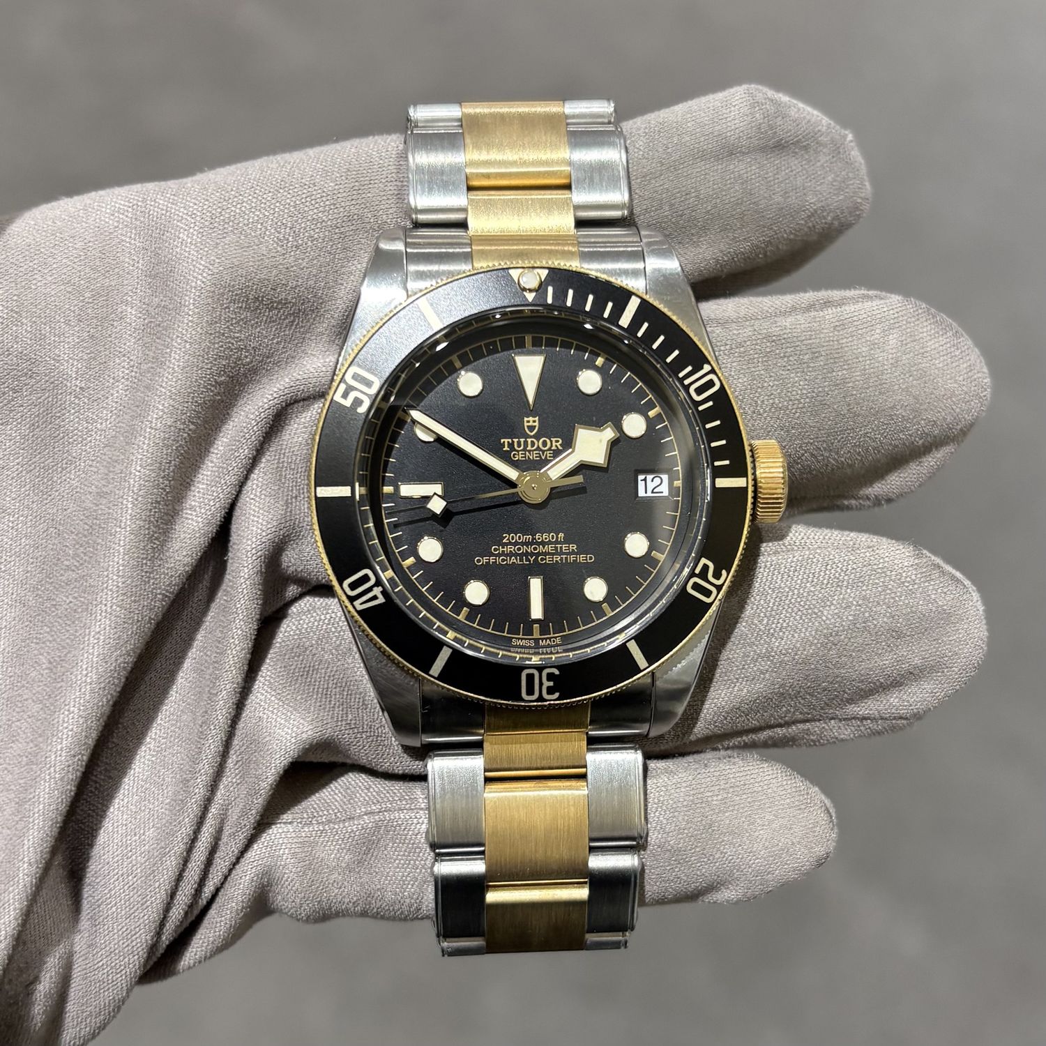 Pre-Owned Tudor Steel 7 Gold Black Bay Automatic Gents Watch 79733N Pre-Owned Tudor Steel 7 Gold Black Bay Automatic Gents Watch 79733N