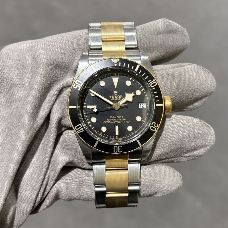 Pre-Owned Tudor Steel 7 Gold Black Bay Automatic Gents Watch 79733N Pre-Owned Tudor Steel 7 Gold Black Bay Automatic Gents Watch 79733N