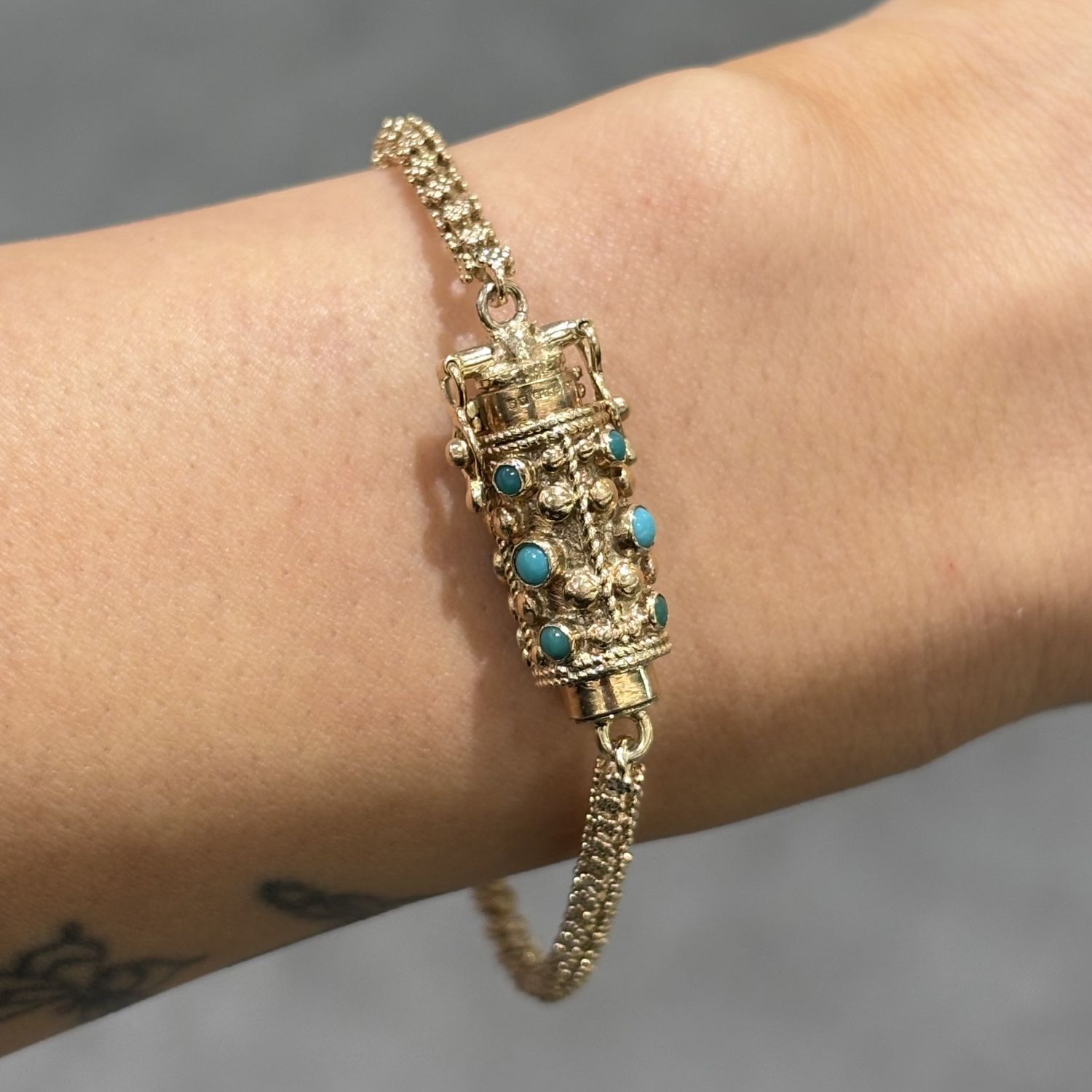 Pre-Owned Vintage Fancy Turquoise set Bracelet 12.3g