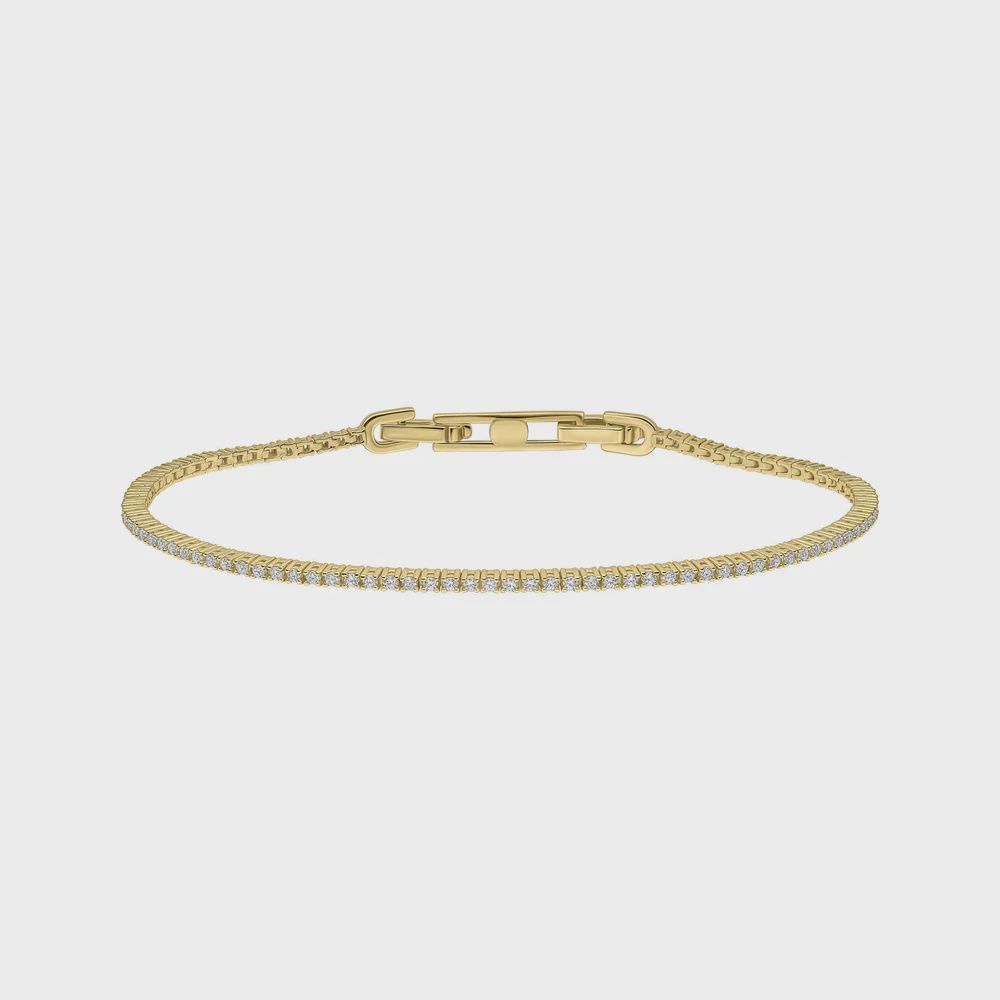 Gold Plated Silver Zirconia Tennis Bracelet Gold Plated Silver Zirconia Tennis Bracelet