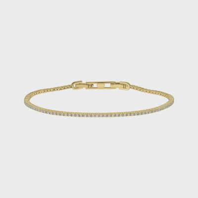 Gold Plated Silver Zirconia Tennis Bracelet