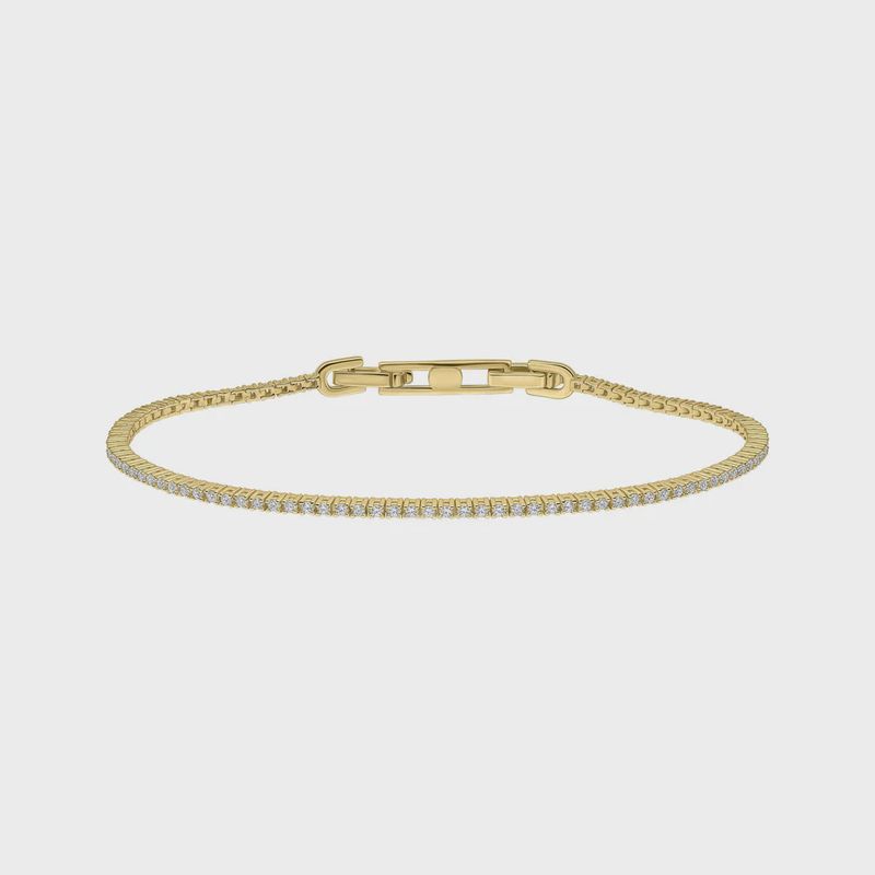 Gold Plated Silver Zirconia Tennis Bracelet Gold Plated Silver Zirconia Tennis Bracelet