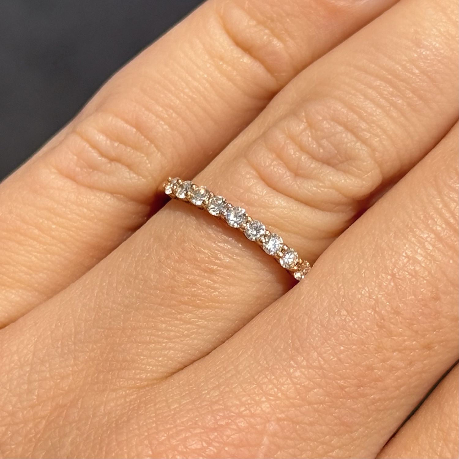 Pre-Owned 18ct Rose Gold 0.27ct Diamond Eternity Ring