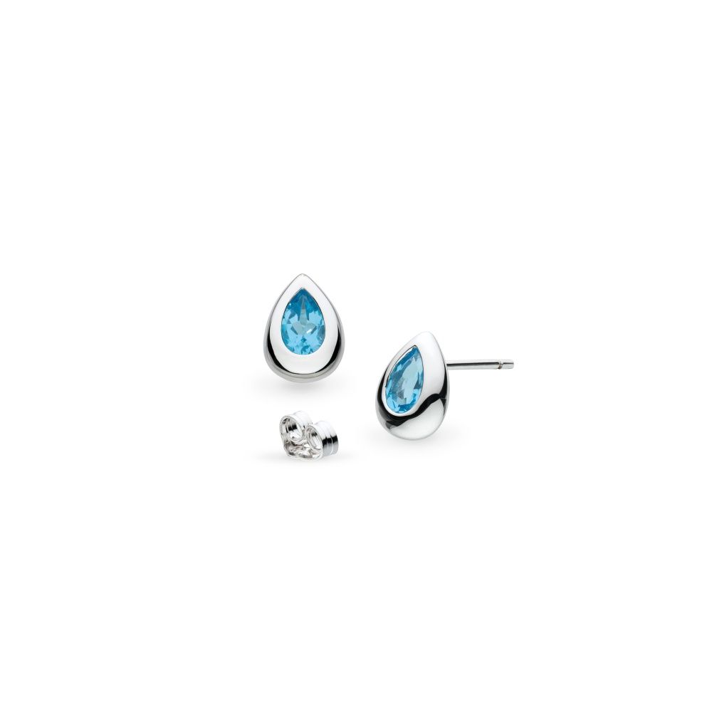Coast Pebble Swiss Blue Topaz Stud Earrings Coast Pebble Swiss Blue Topaz Stud Earrings