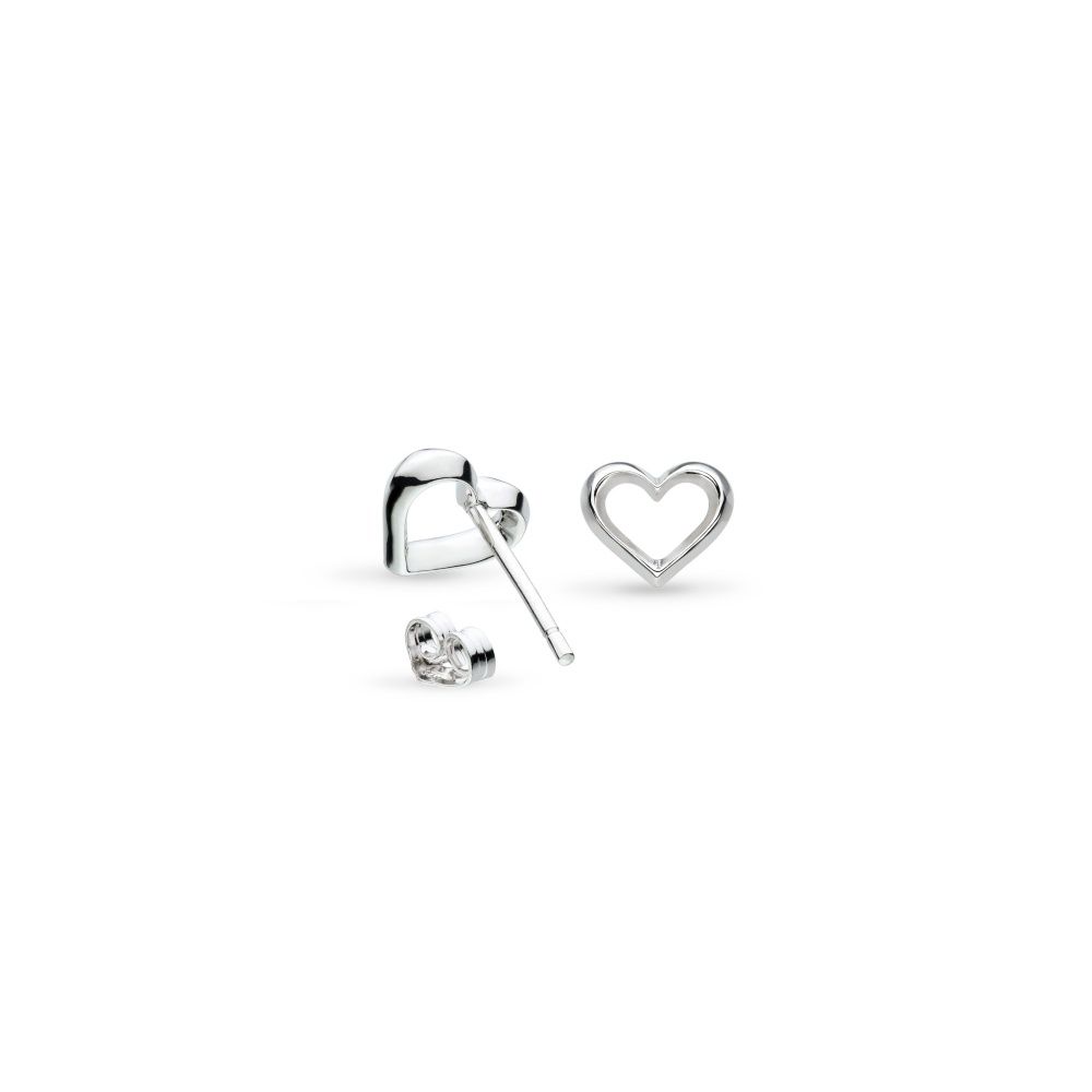 Love Silver Heart Stud Earrings