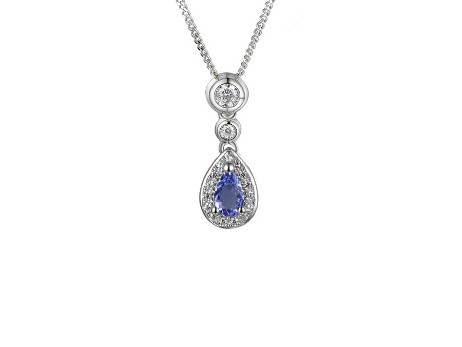 Sterling Silver Attitude Tanzanite Necklace Sterling Silver Attitude Tanzanite Necklace