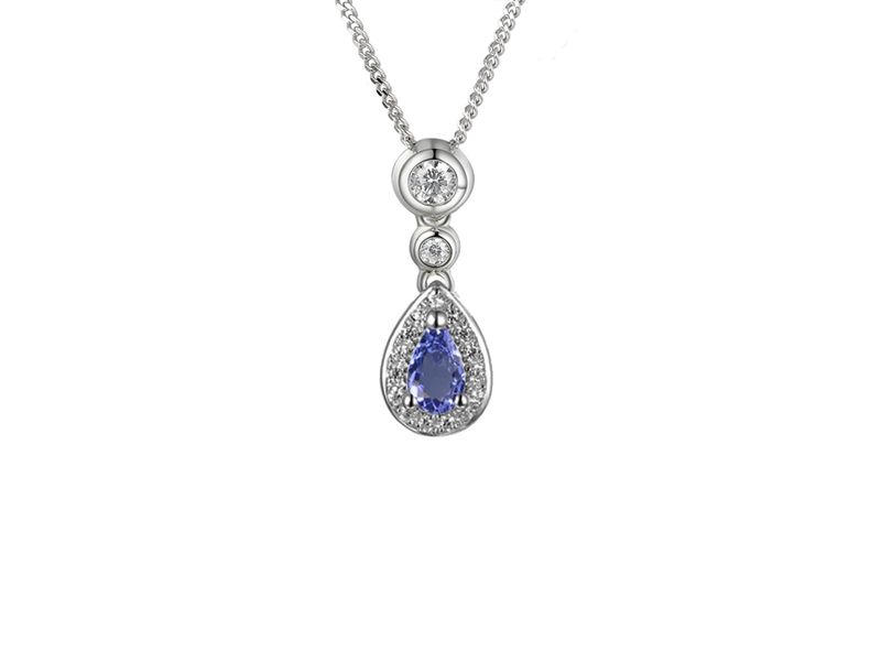 Sterling Silver Attitude Tanzanite Necklace Sterling Silver Attitude Tanzanite Necklace