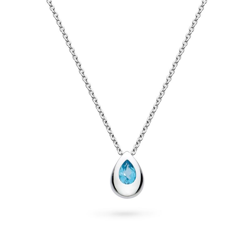 Coast Pebble Swiss Blue Topaz Necklace